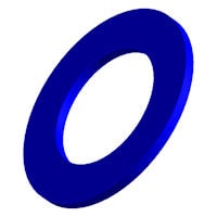 Silikongummi flache Ringe blau
