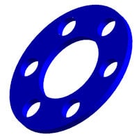 Silikon-Flanschdichtungen mit Schraubenlöchern blau