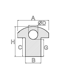 Silikongummi-T-Profil