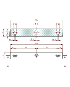 Rubber bumpers maattekening Technirub