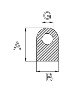 Halbrundes Gummiprofil