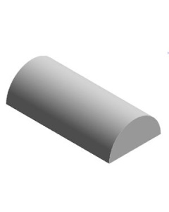 rubber halfrond profiel