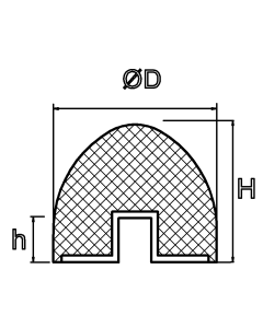 Stootdemper - Type E 50x30 M8x8