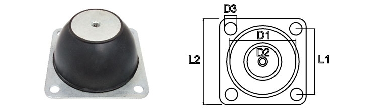 Schwingungsdämpfer mit Montageplatte